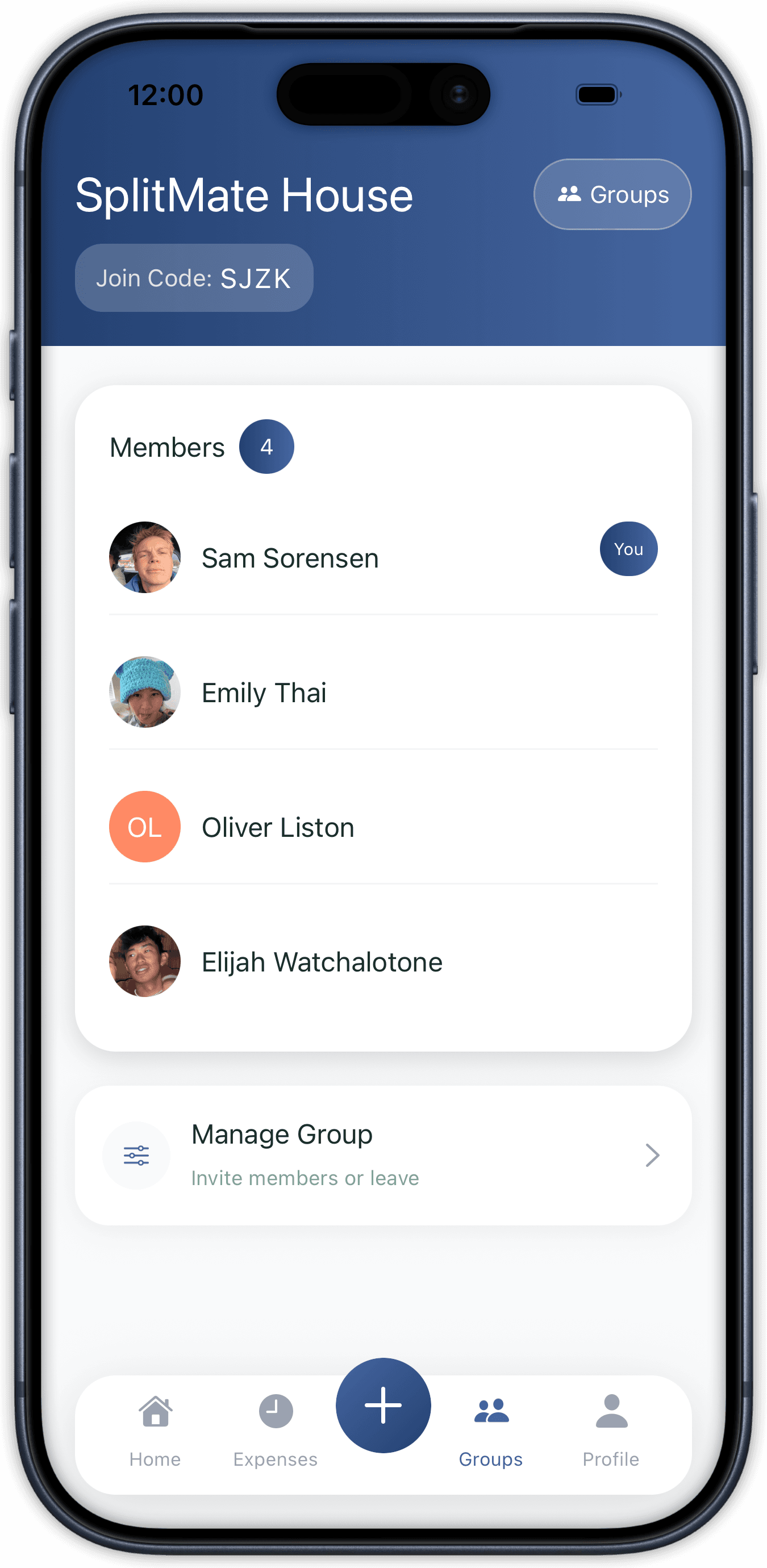 Groups That Stay in Sync — app screen